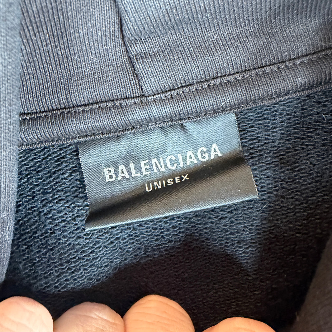 Balenciaga No Logo Black Hoodie