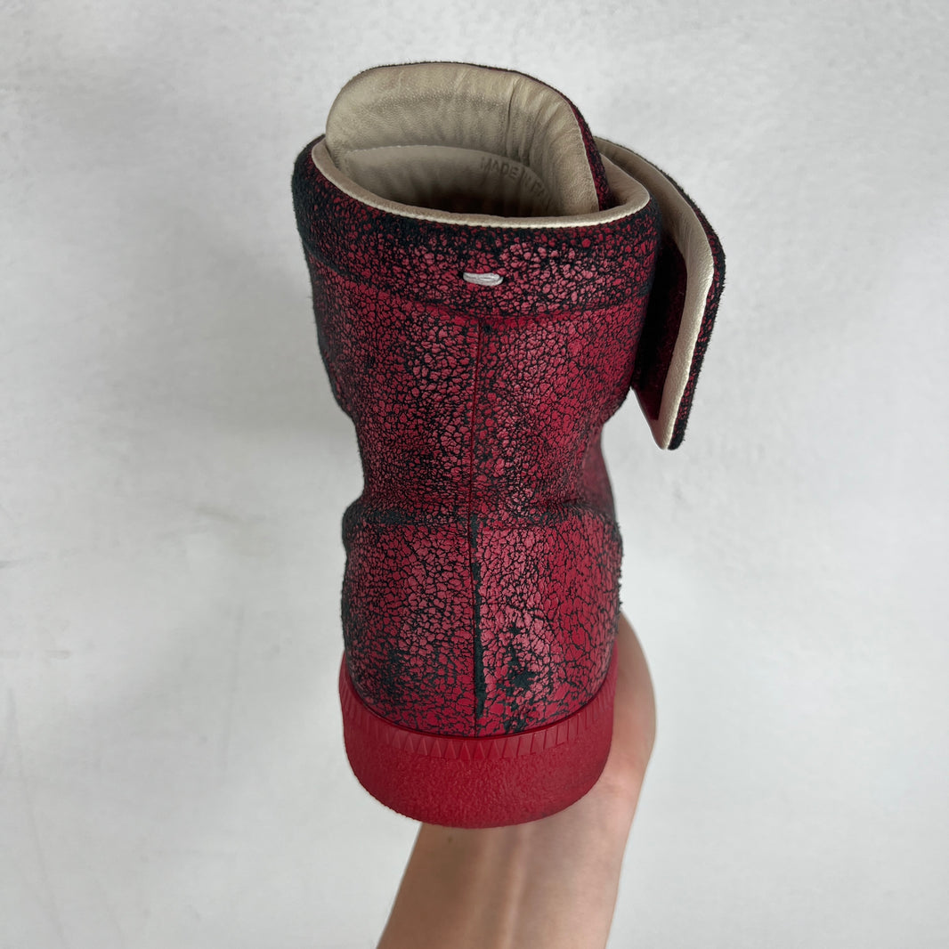 Margiela Red Cracked Future Sneakers