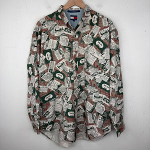 Vintage Tommy Hilfiger Post Card Button Up LS Shirt