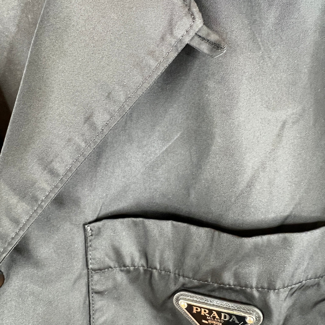 Prada Black Re-Nylon Button-Up Shirt