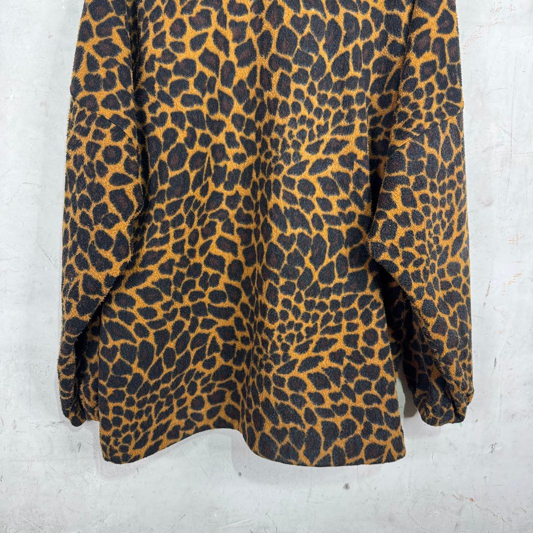 Balenciaga Cheetah Print Fleece Jacket