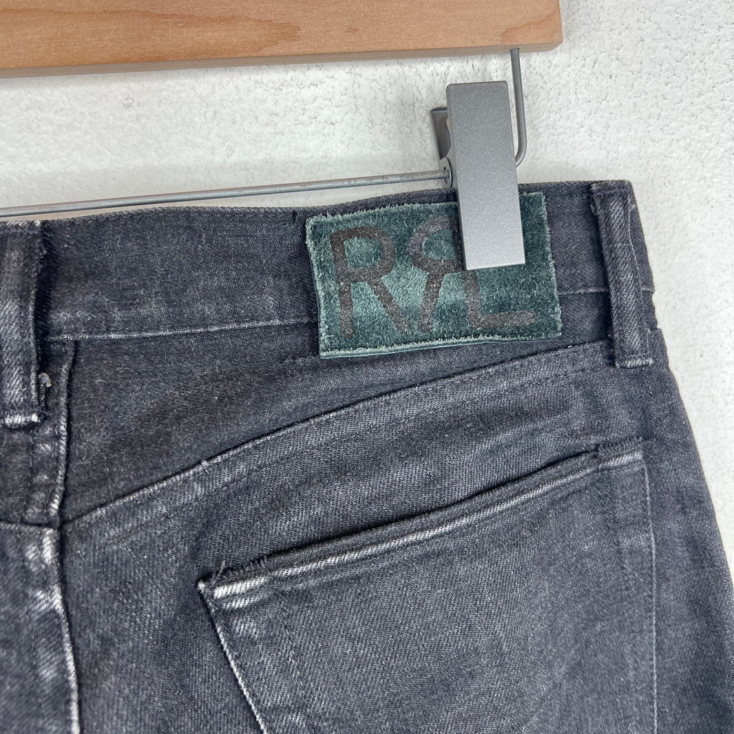 RRL Black Slim Fit Denim Jeans