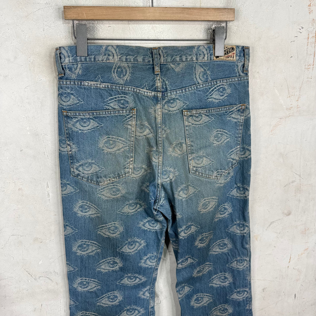 Kapital Speakeasy Patched Flare Jeans
