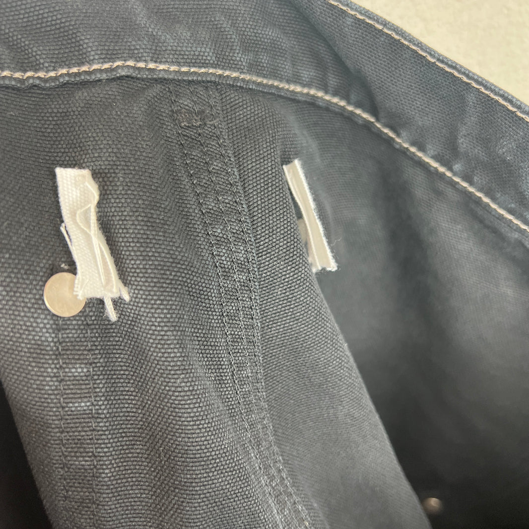 Margiela Black Double Knee Cut Distressed Shorts