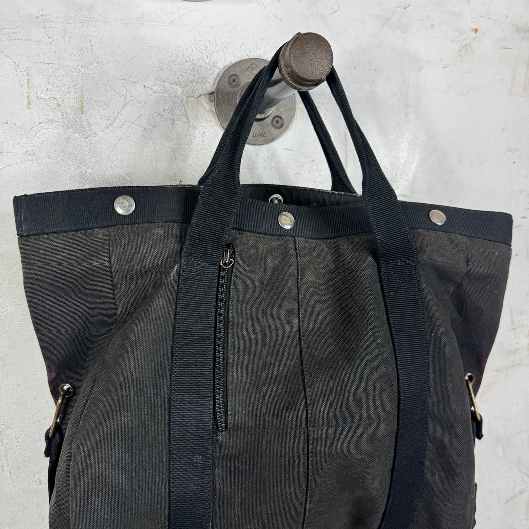 Helmut Lang Canvas Buttoned Strapped Tote