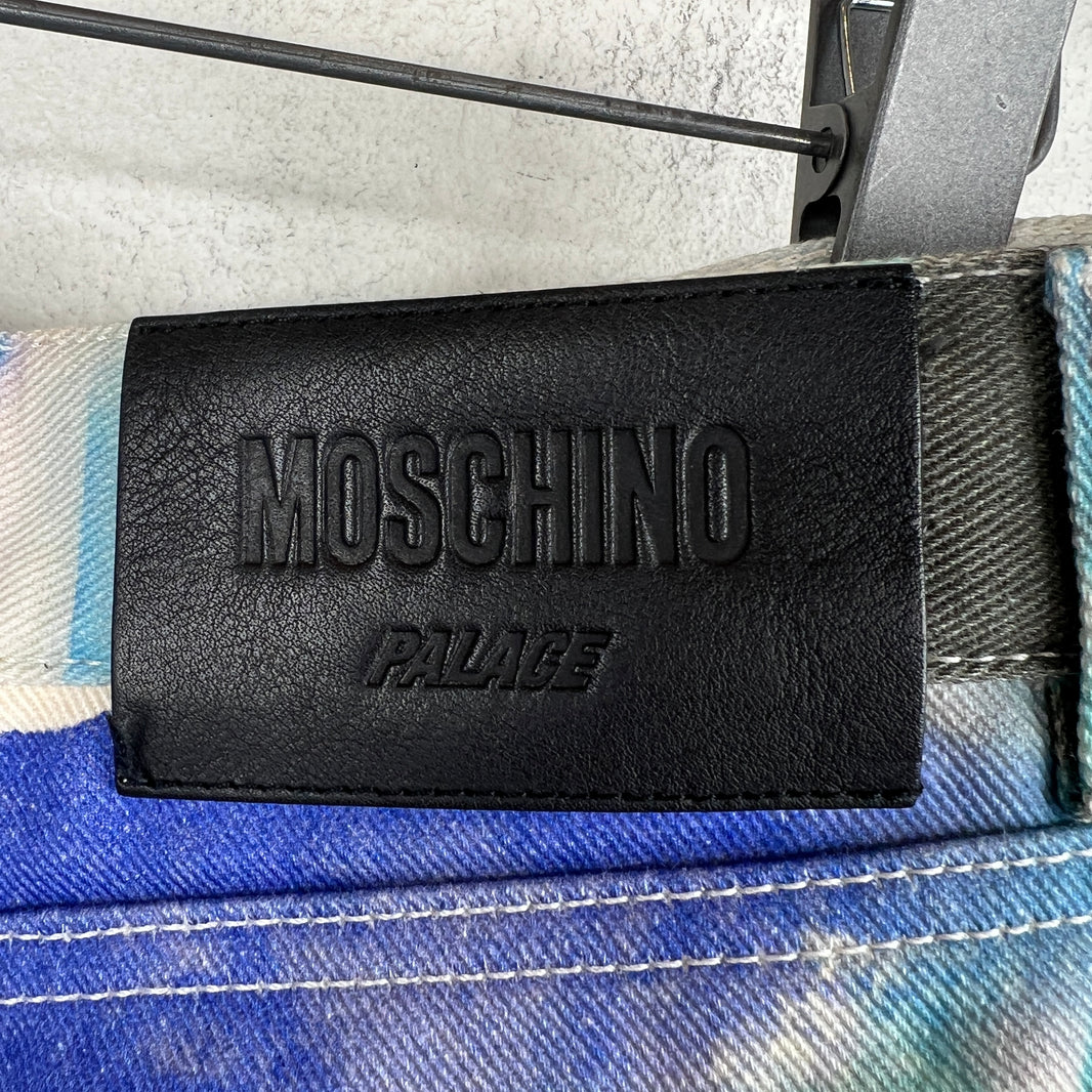 Palace Moschino Blue All Over Print Denim Jeans