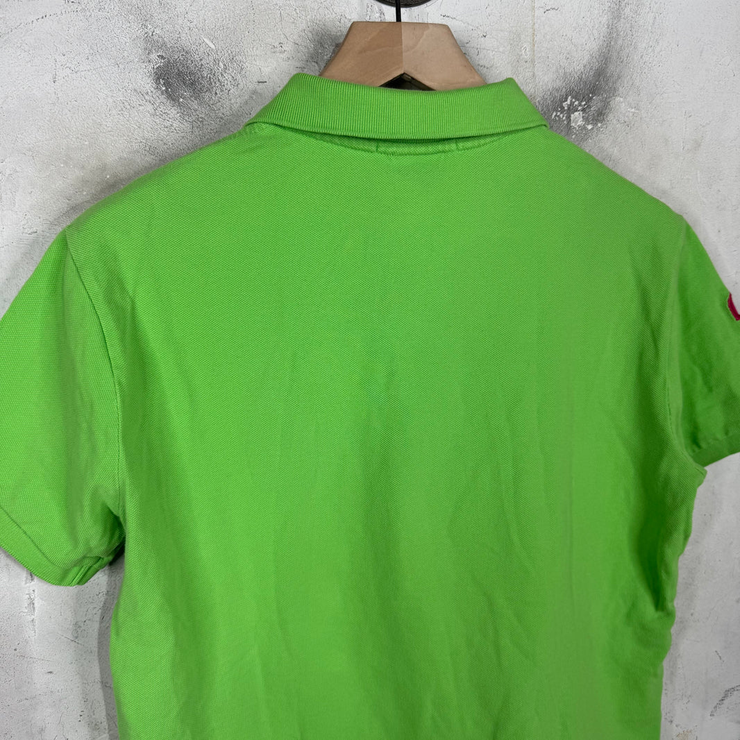 Ralph Lauren Green Pink Neon Big Pony Polo