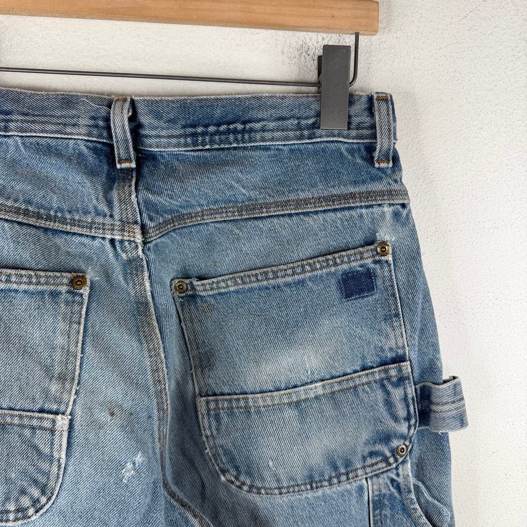 Vintage Smoked Denim Double Knee Jeans