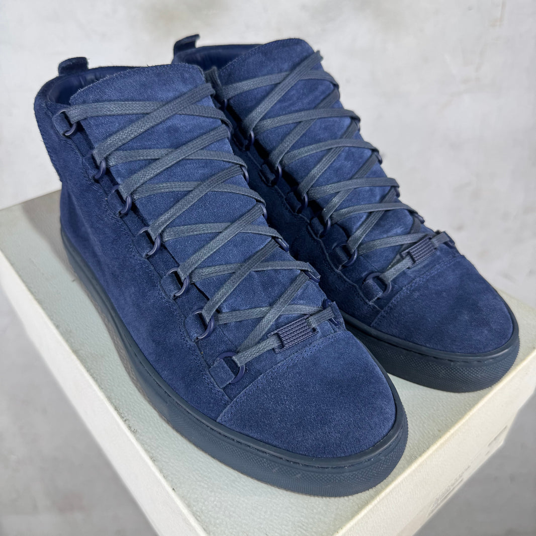 Balenciaga Navy Suede Arena Highs