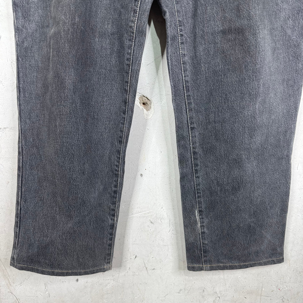 RRL Charcoal Loose Straight Jeans