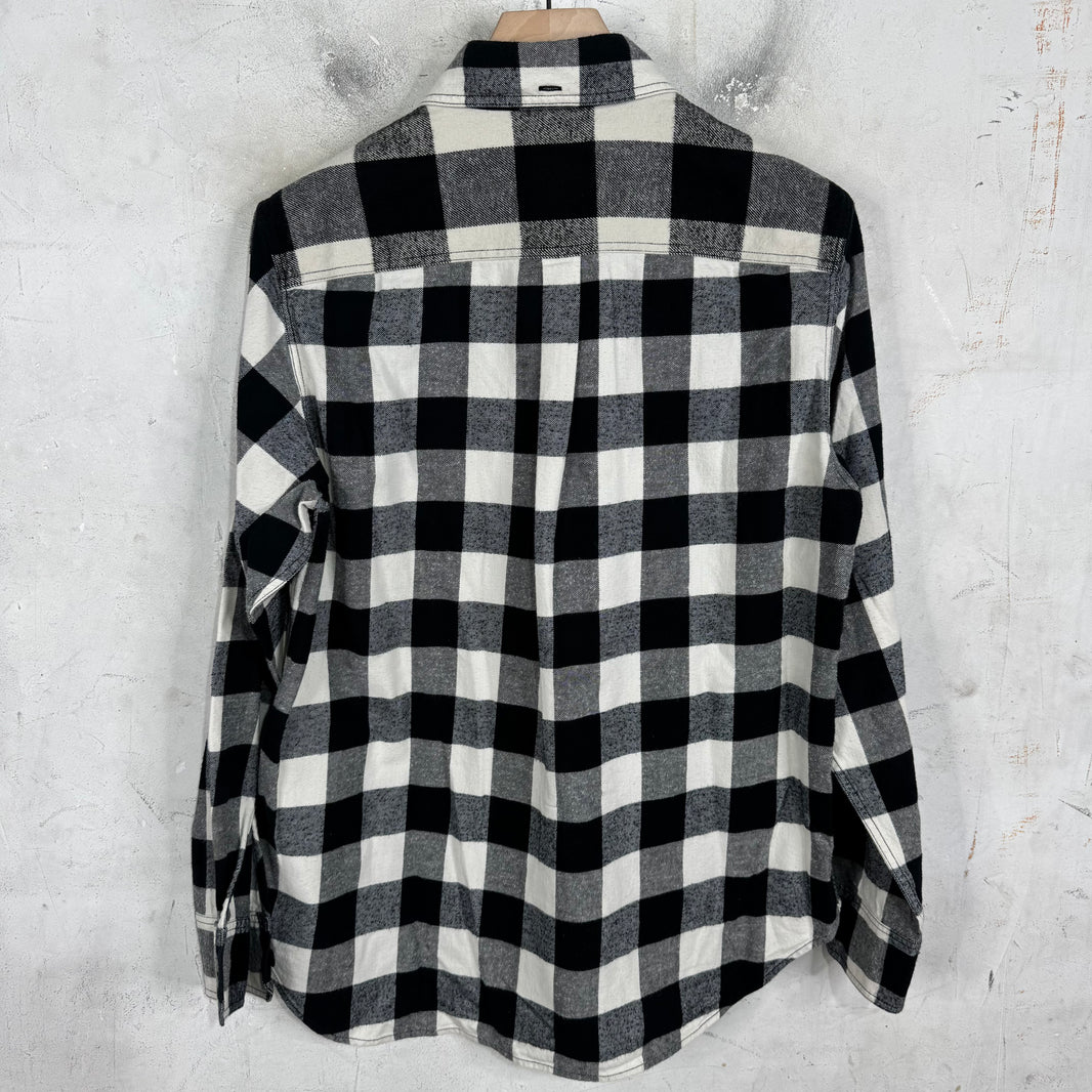 CDG Ganryu White/Black Patchwork Button Up