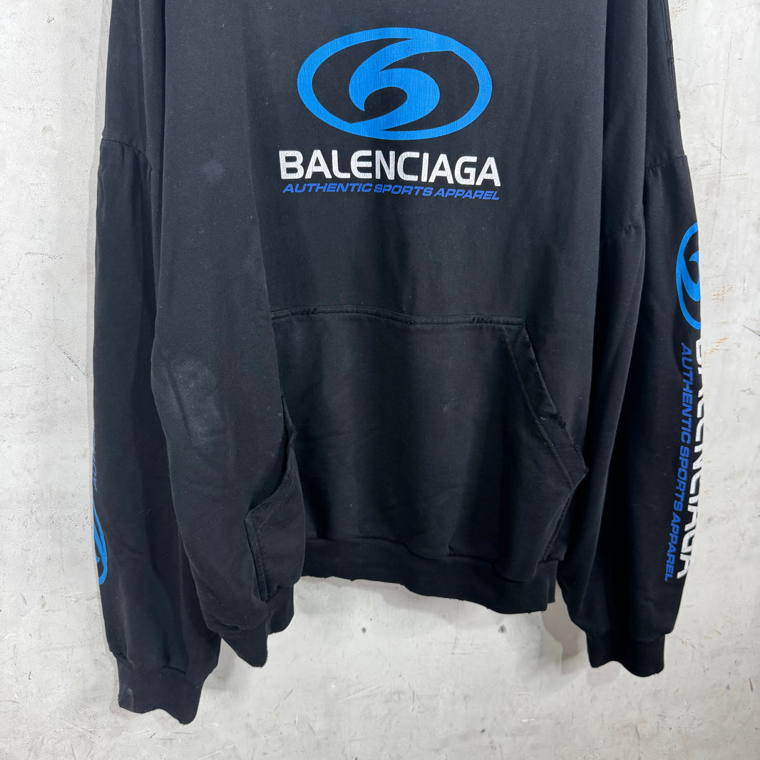 Balenciaga Black Surfer Logo Hoodie