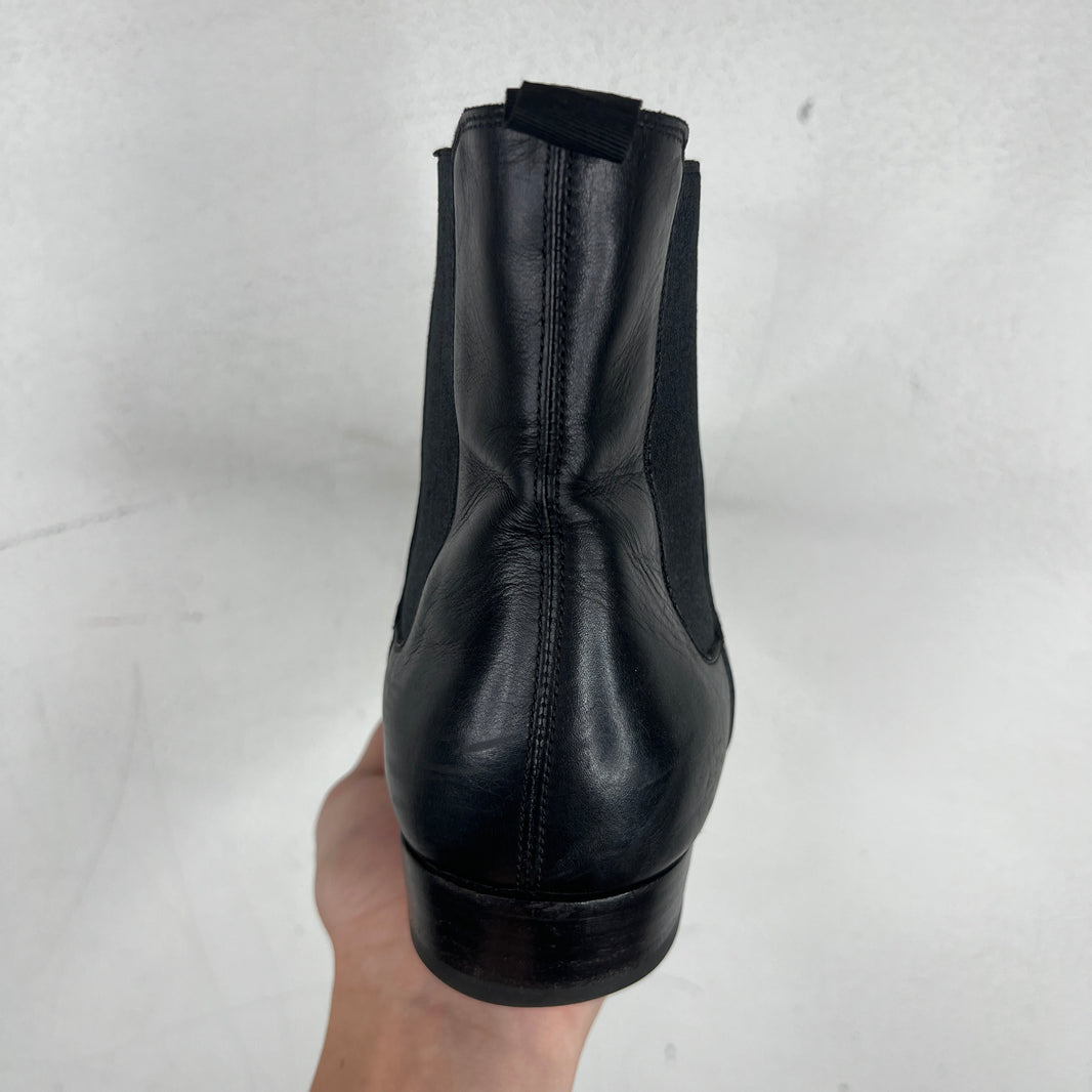Saint Laurent Black Wyatt Chelsea Boots