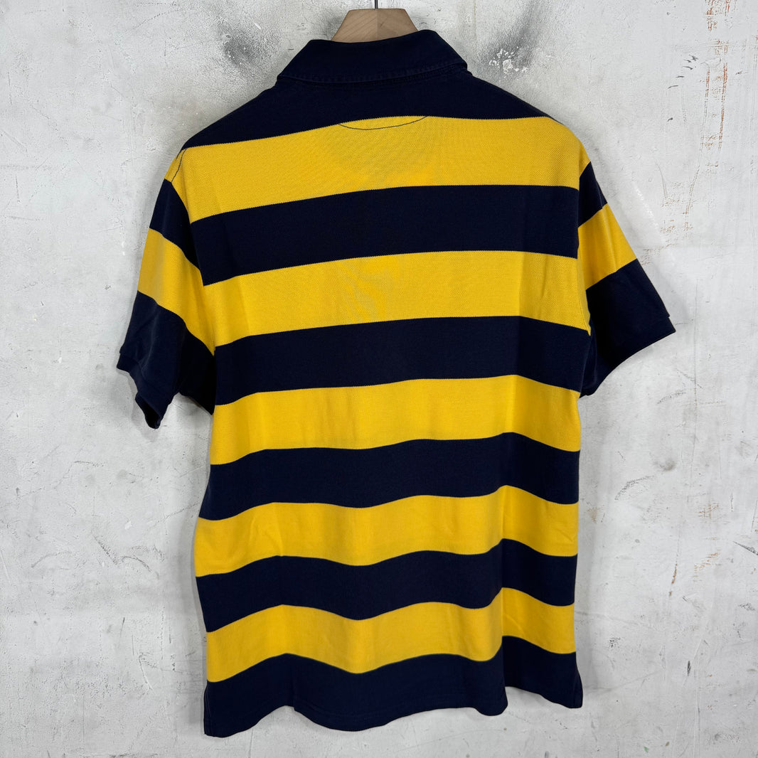 Ralph Lauren Navy/Yellow Striped Bleecker Polo