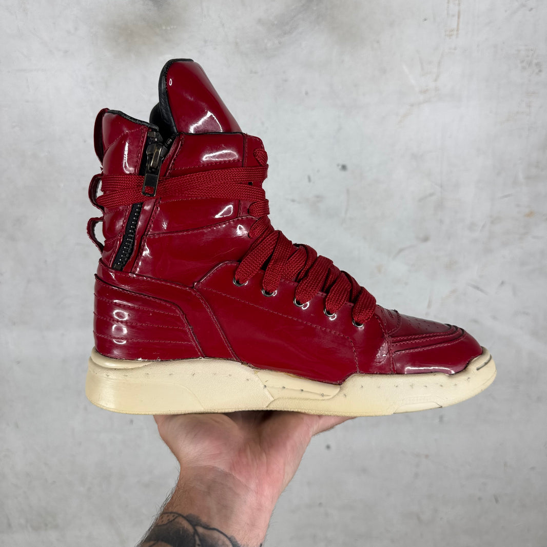 Diet Butcher High Patent Leather Basketball Sneakers