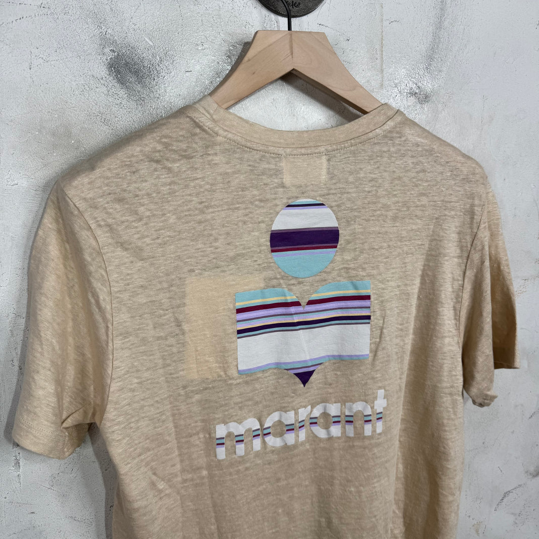 Isabel Marant Beige Logo T-Shirt