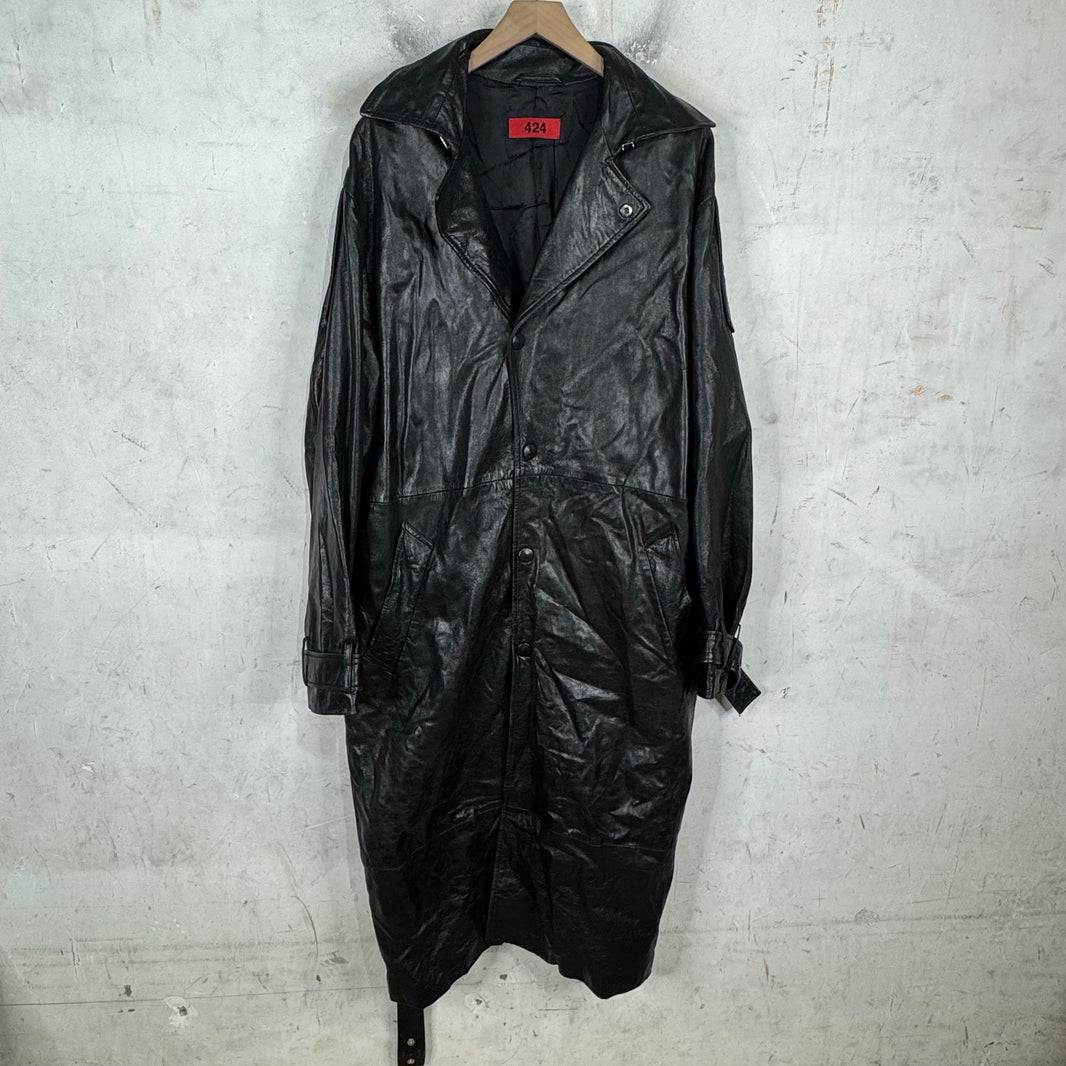 424 Leather Trenchcoat