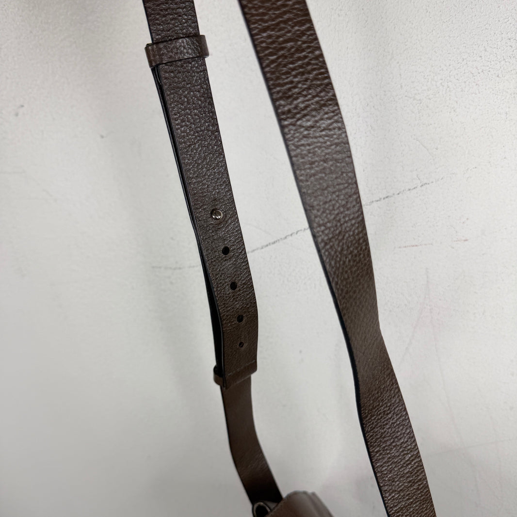 Lemaire Brown Leather Camera Side Bag