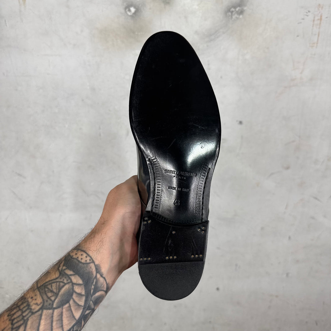 Saint Laurent Foil Metallic Derbys