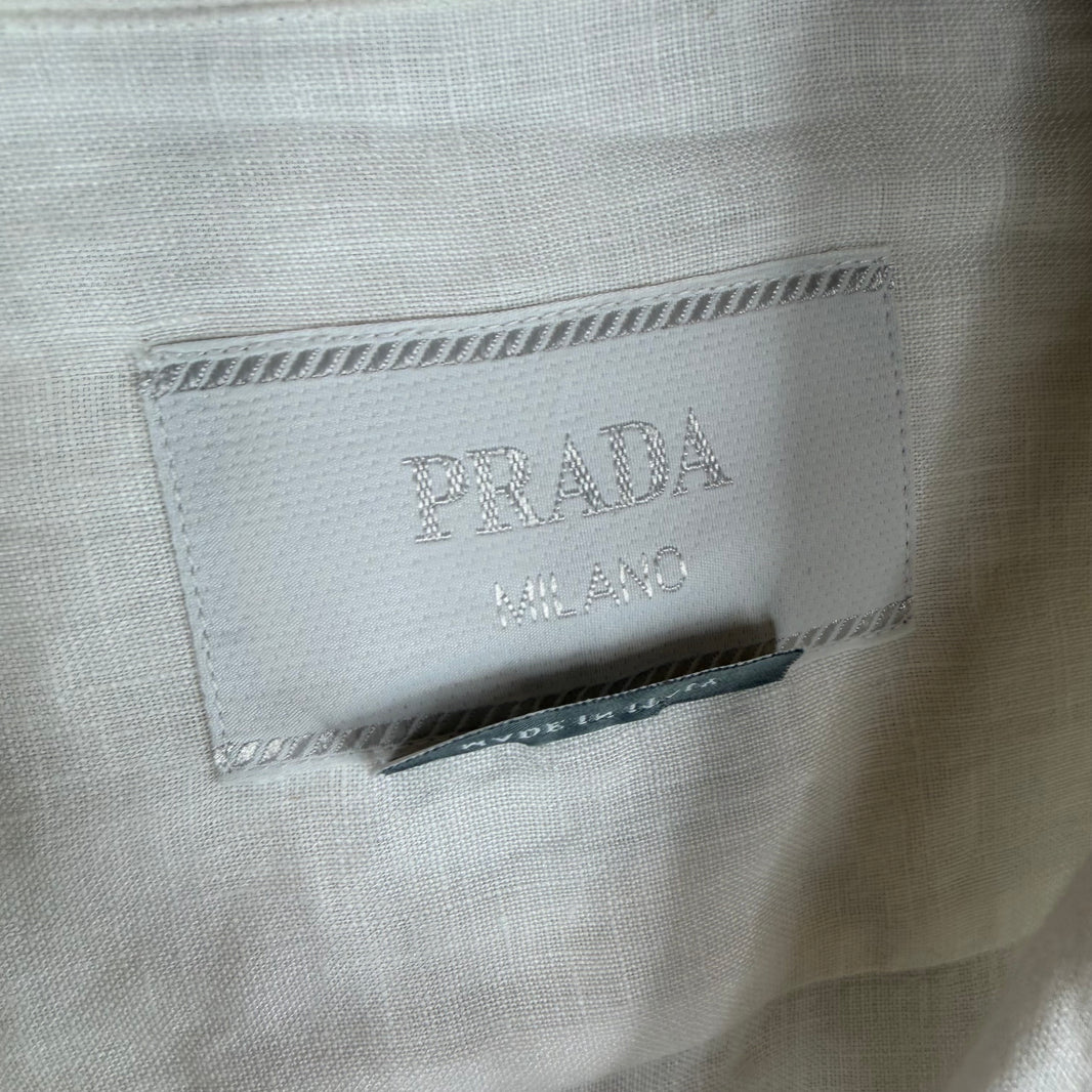 Prada Linen Button Up Pajama Shirt