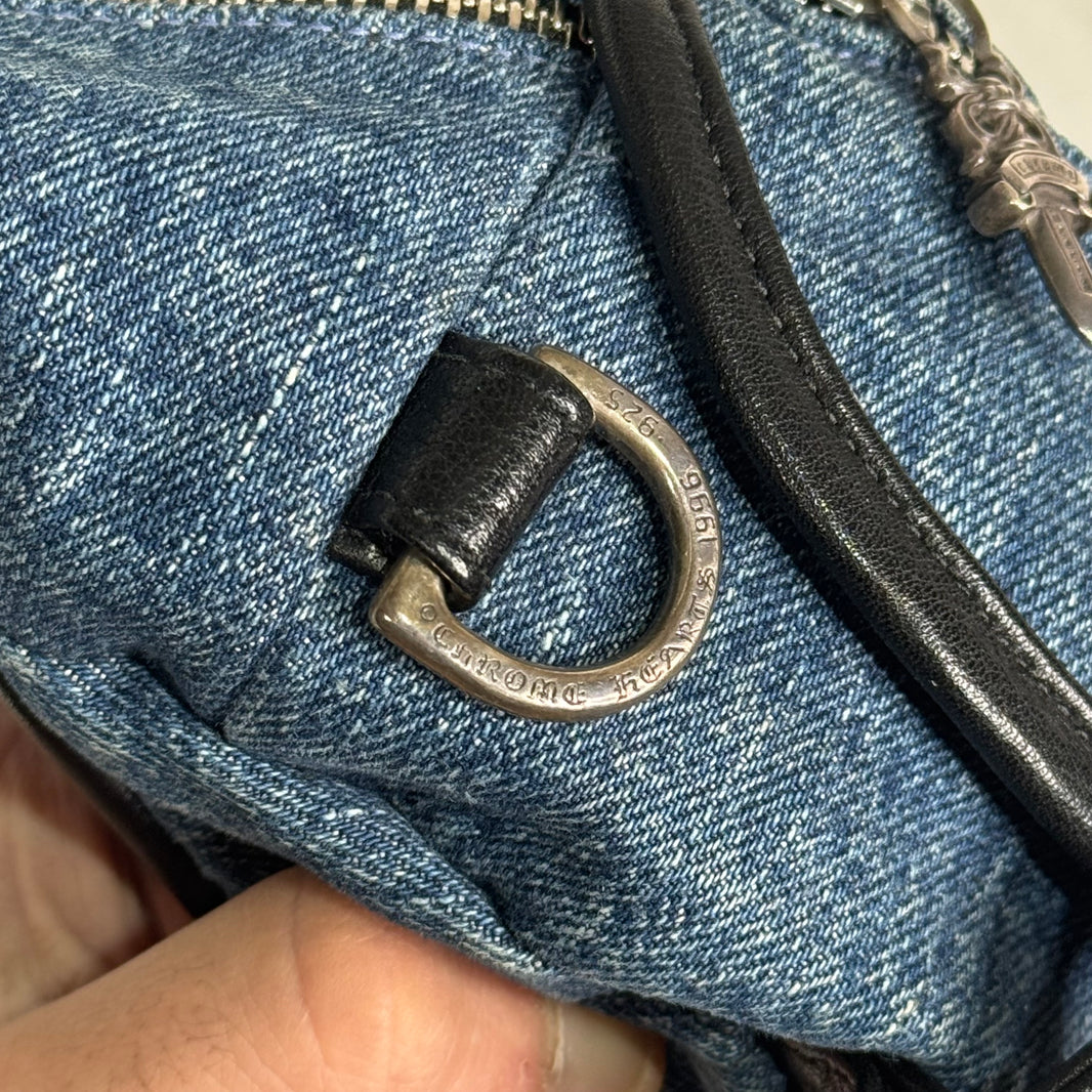 Chrome Hearts Mini Denim Snat Pouch