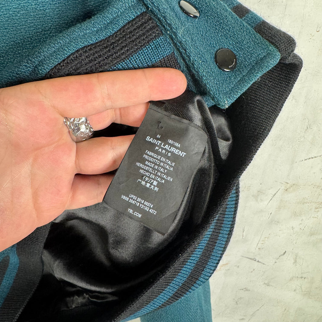Saint Laurent Green/Black Teddy Jacket