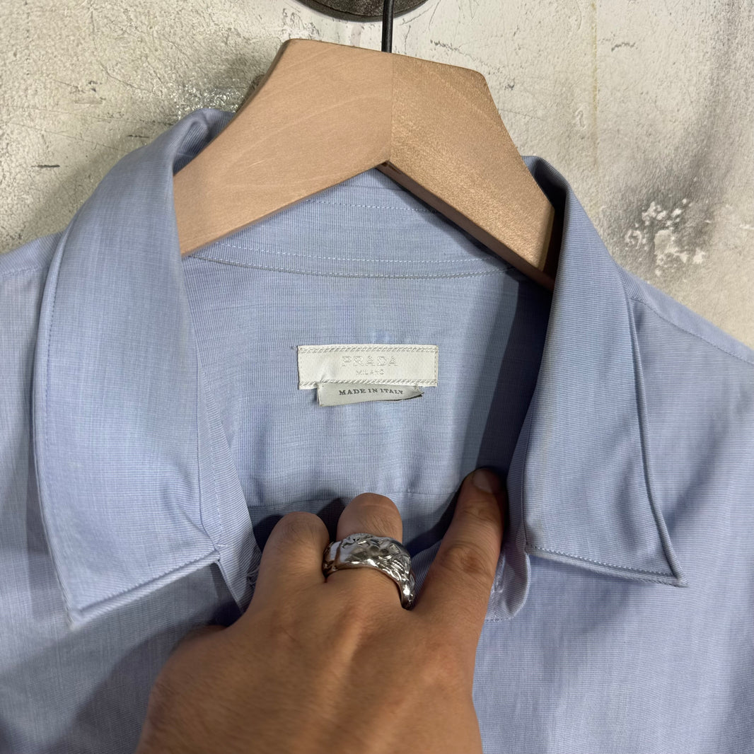 Prada Runway Light Blue Wired Shirt