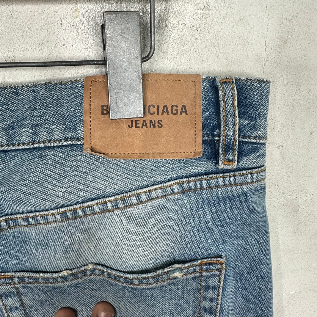 Balenciaga Blue Boxer Distressed Jeans