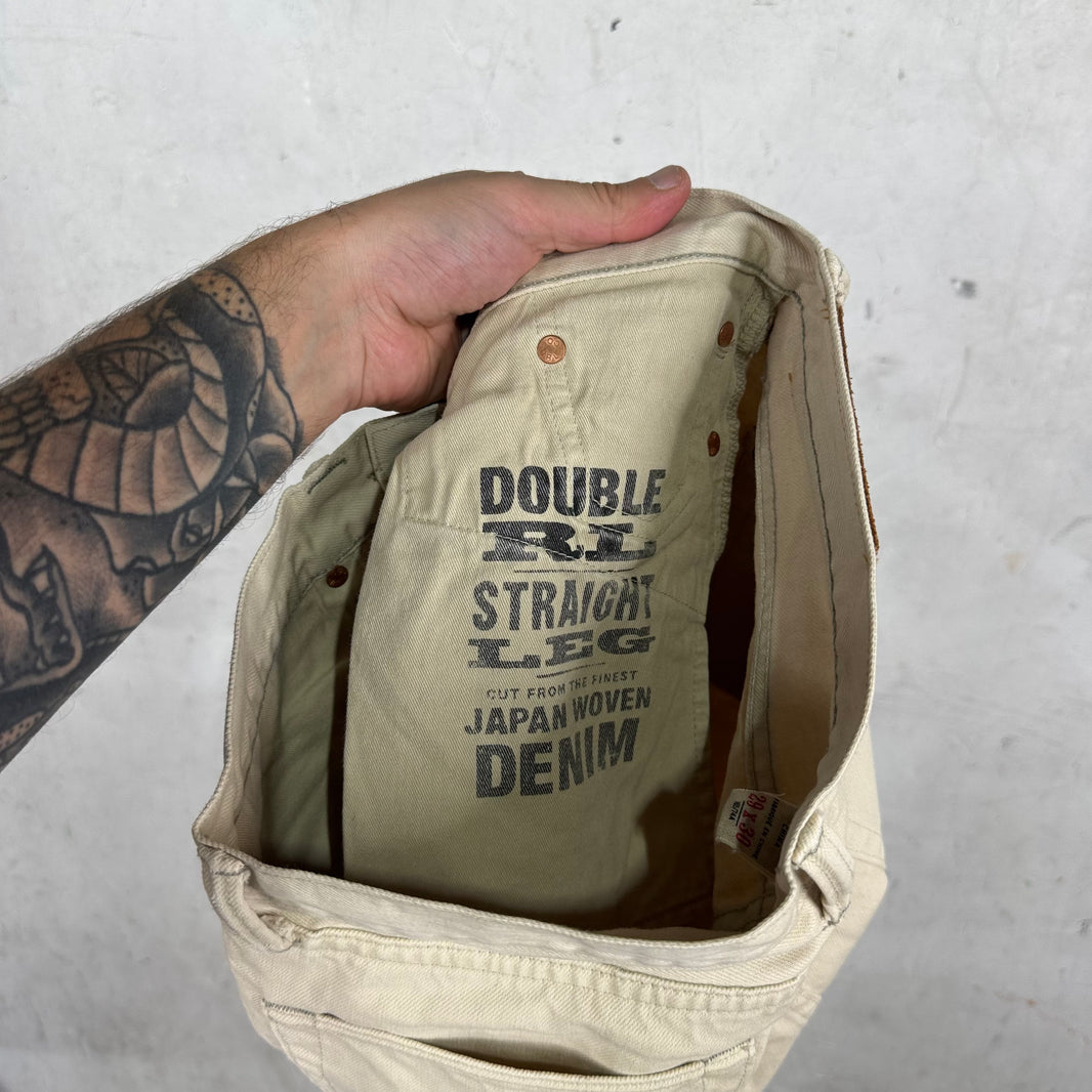 RRL Beige Straight Legged Jeans