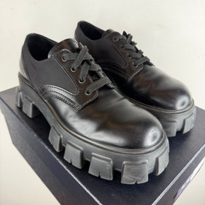 Prada Nylon/Leather Monolith Derbies