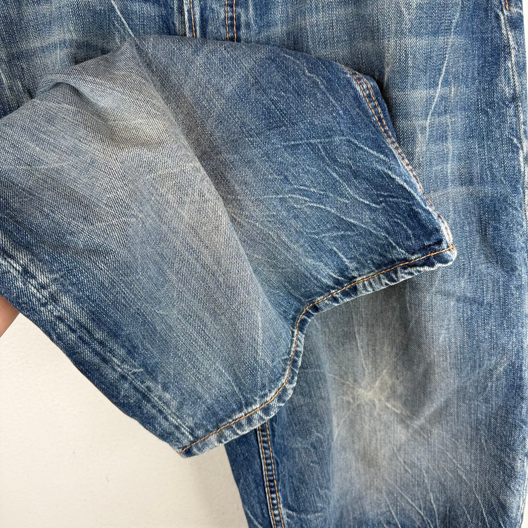 Acne Studios Whiskered Long Jean Shorts