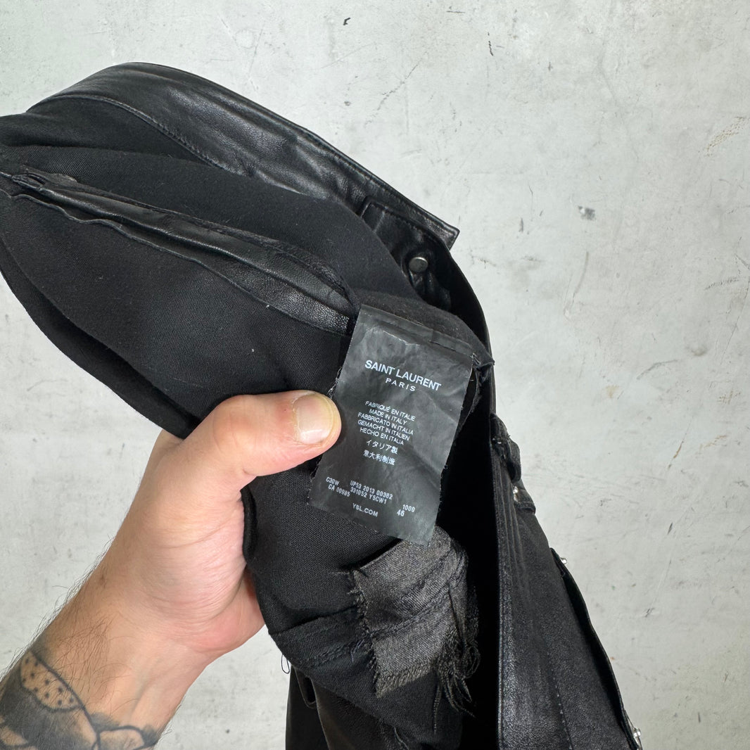 Saint Laurent Lambskin Leather Skinny Pants