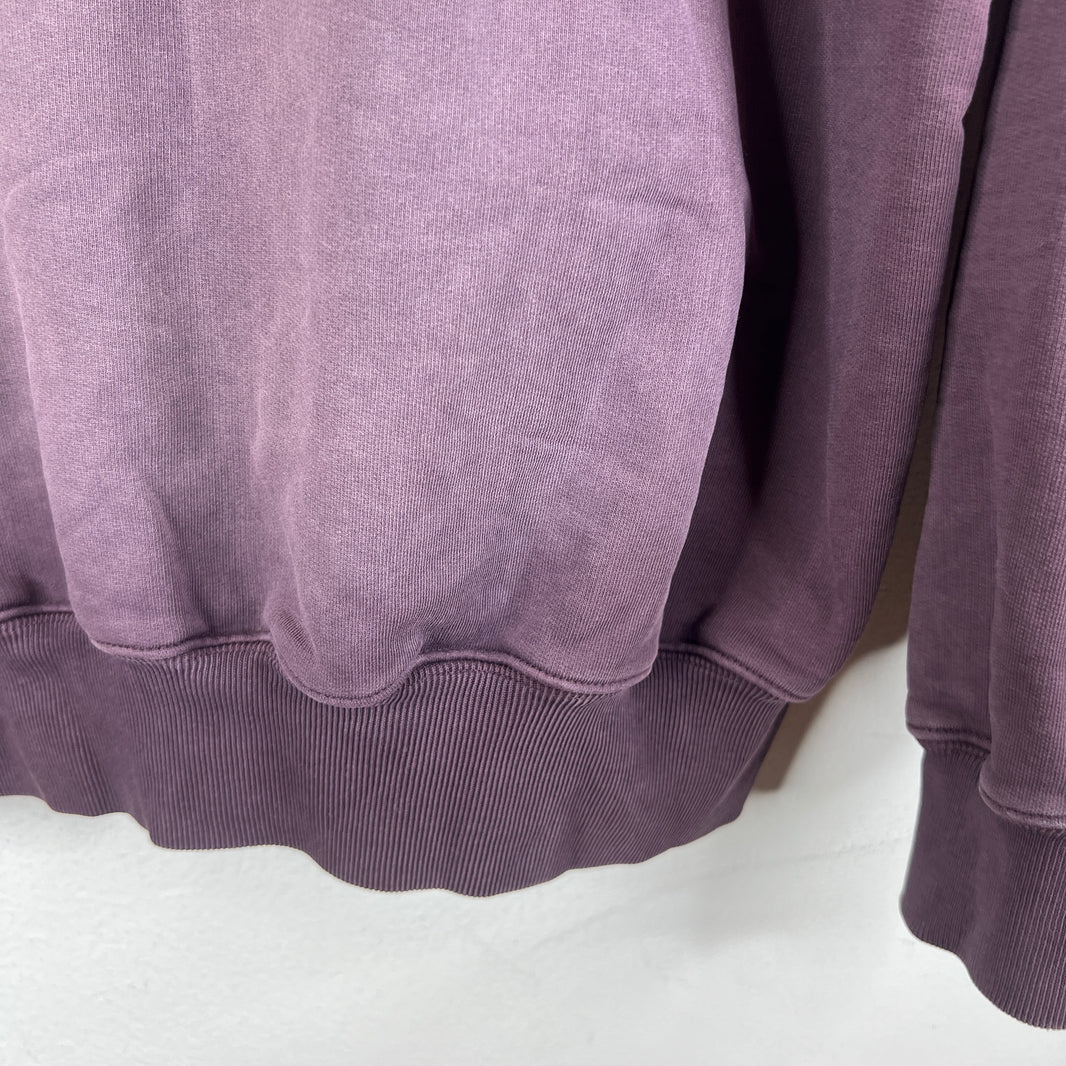 Balenciaga Wardrobe Purple Washed Small Logo Crewneck