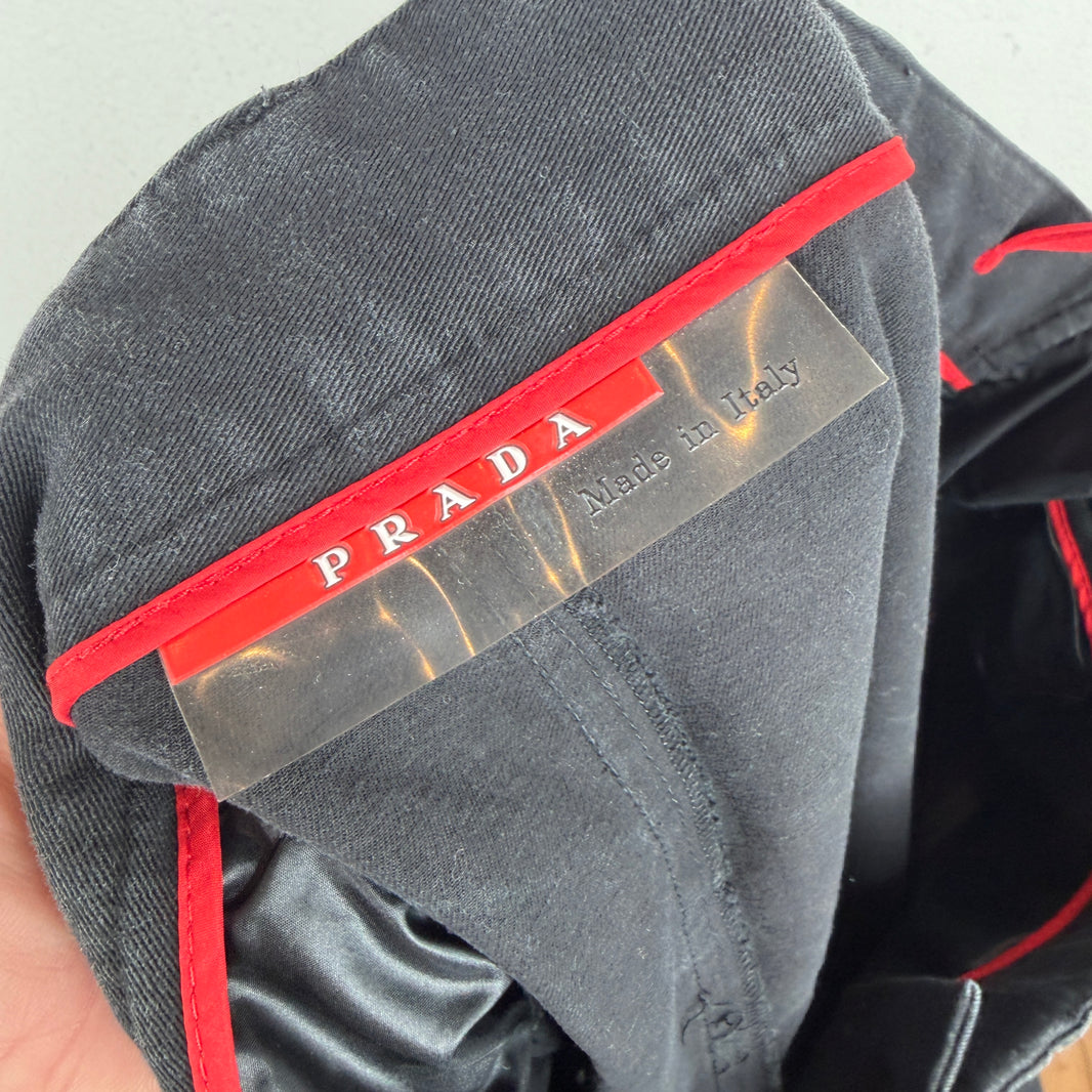 Prada Vintage Black Cotton Trousers