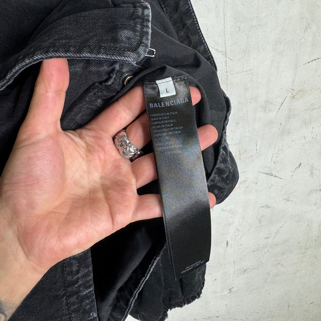 Balenciaga Surfer Denim Parka Jacket