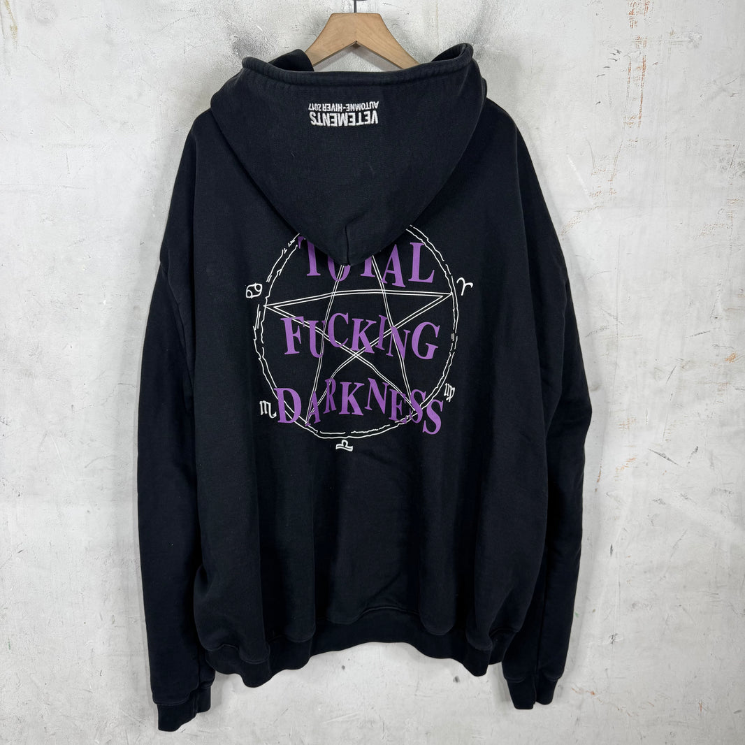 Vetements TFD Oversized Zip Up Hoodie