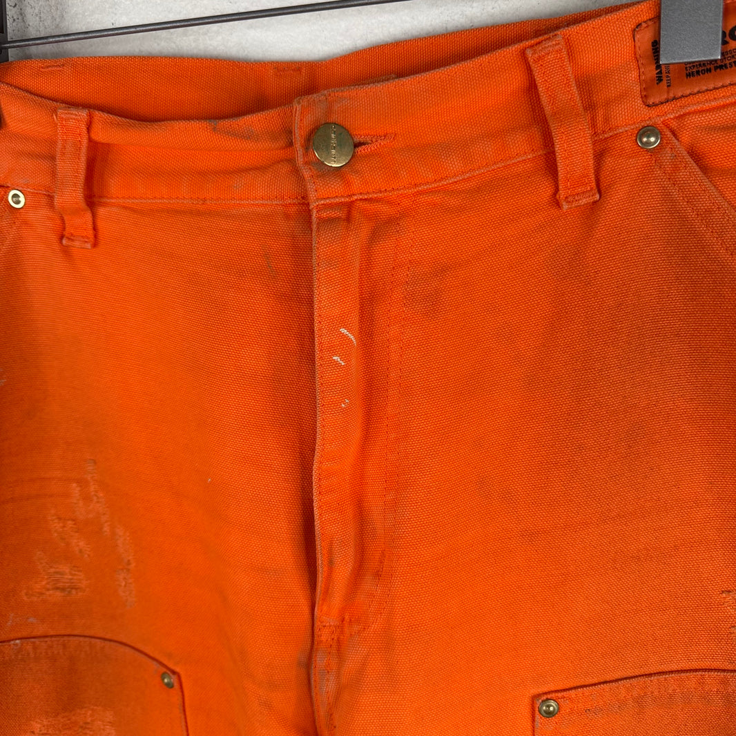 Heron Preston Carhartt Orange Double Knee Dungarees