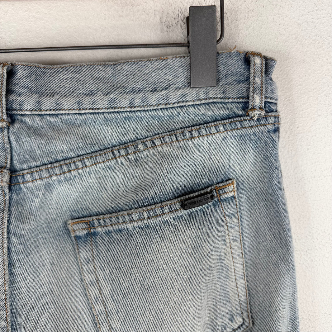 Saint Laurent D18 Blue Distressed Jeans