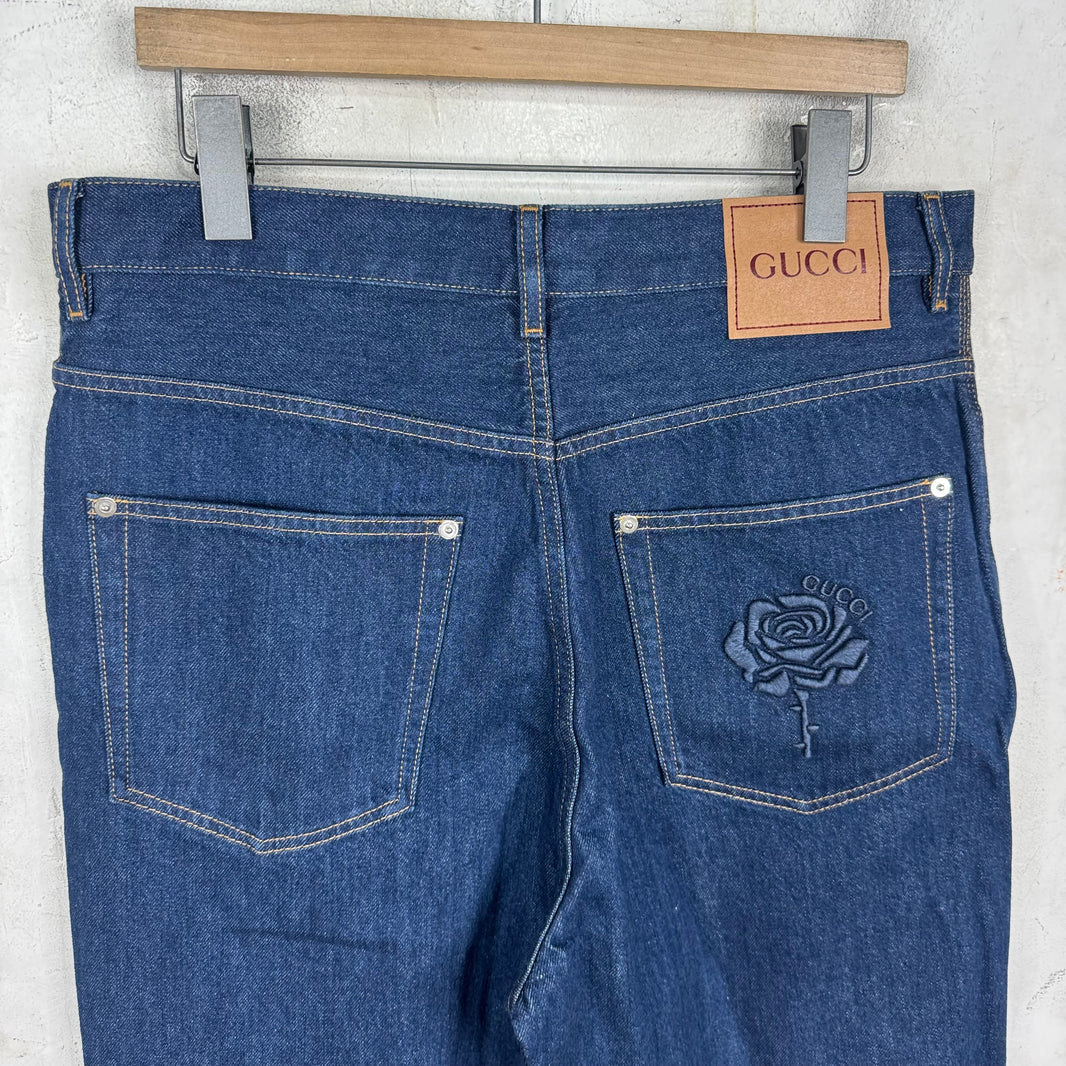 Gucci Dapper Dan Patch Jeans