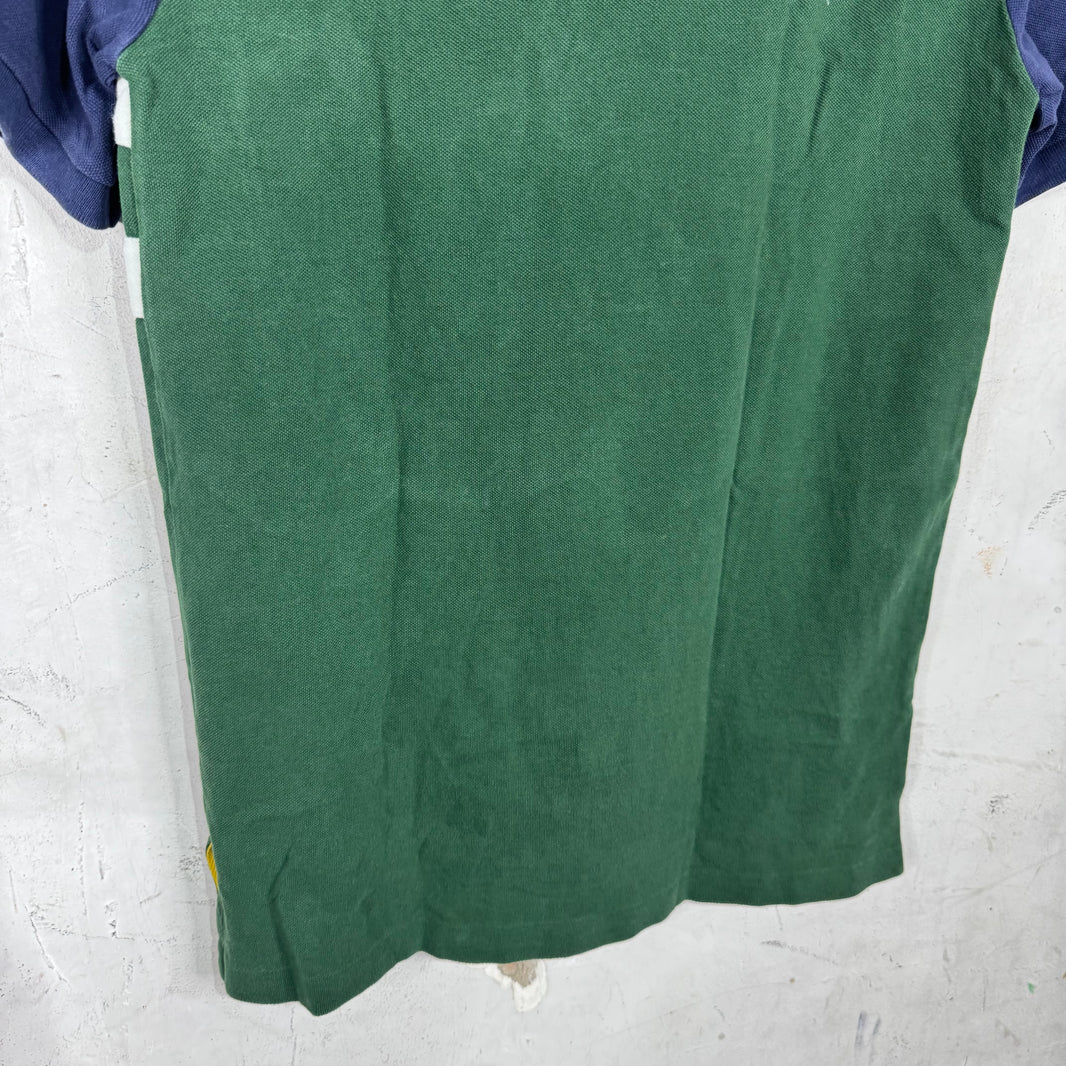 Ralph Lauren Green Double Striped Big Horse Polo