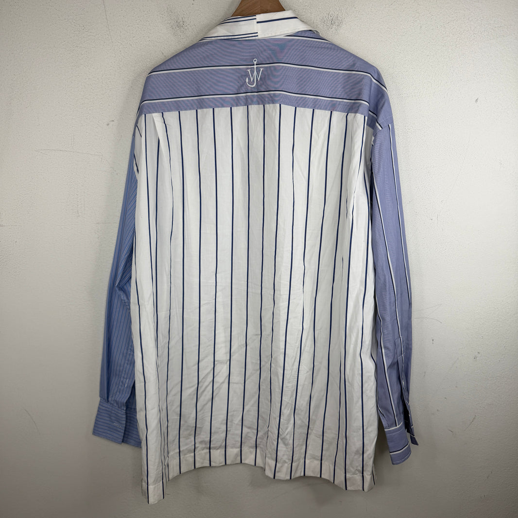 JW Anderson Striped Patchwork Button Up Shirt