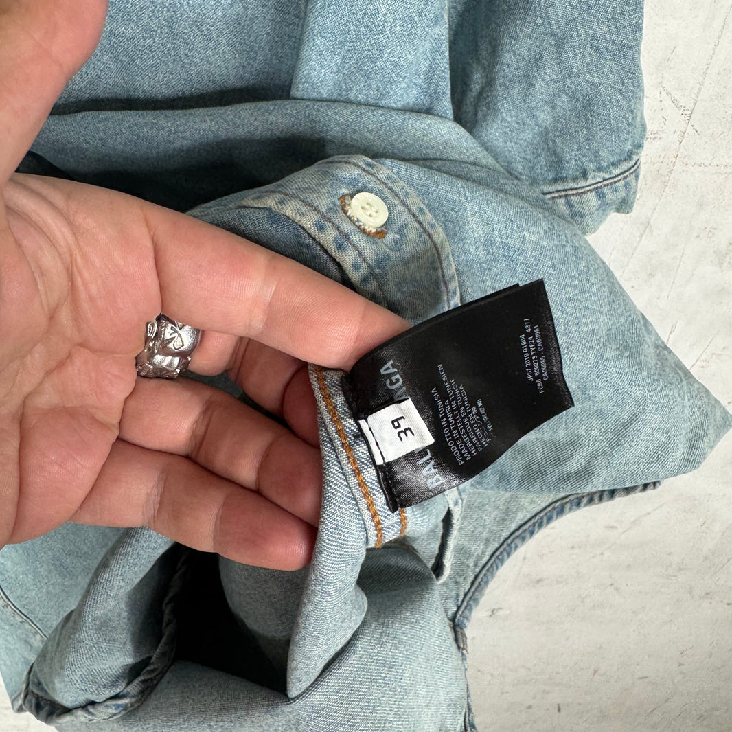 Balenciaga Denim Arm Slit Overshirt