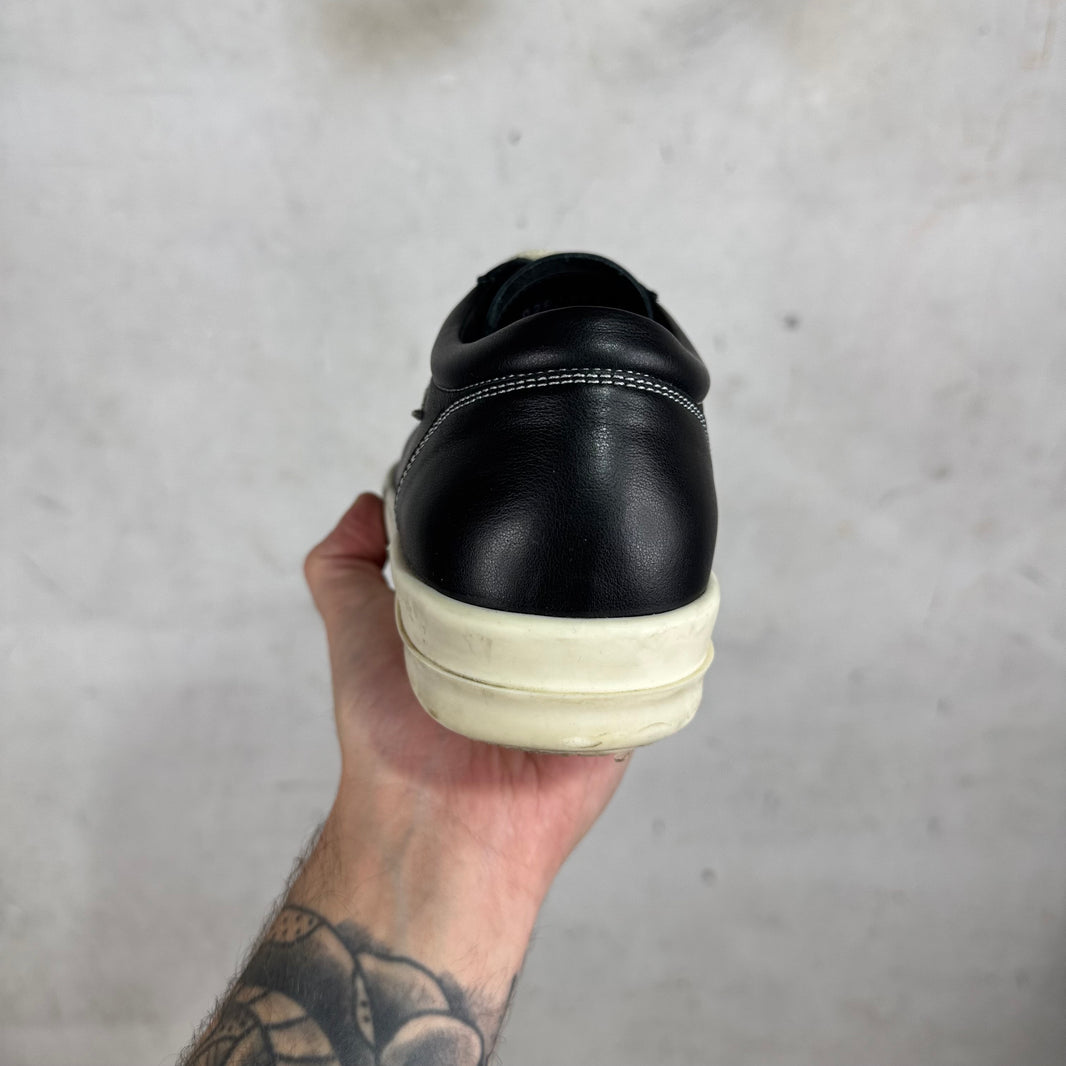 Rick Owens Black Leather Vans