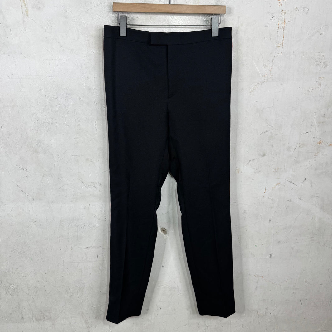 Saint Laurent Red Striped Black Trousers