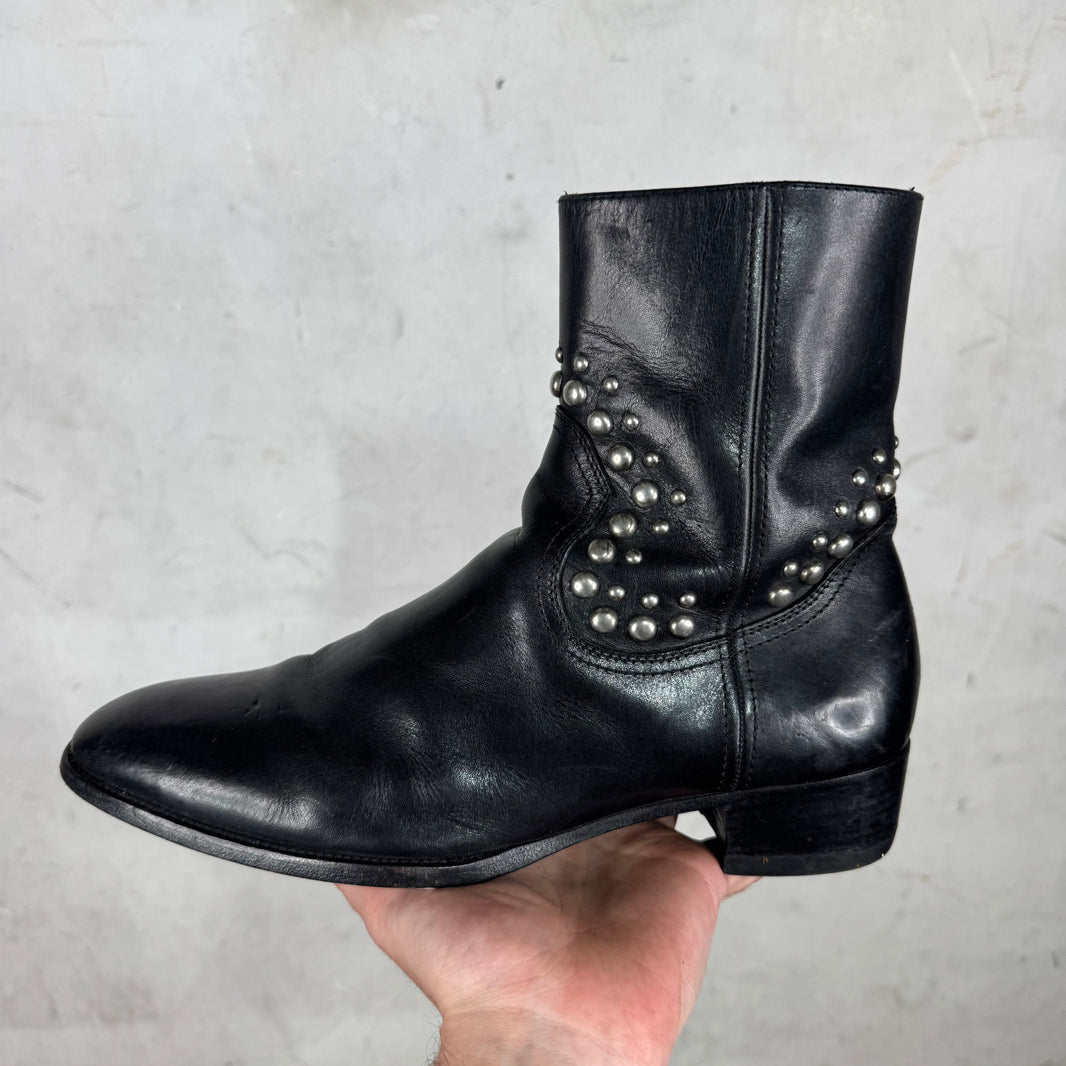 Saint Laurent Studded Side Zip Boots