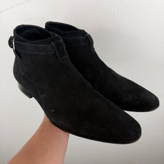 Saint Laurent Jodhpur Black Suede Boots