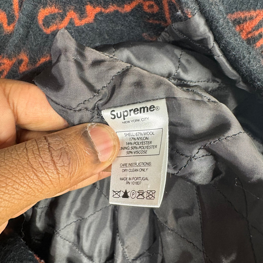 Supreme Script Logo Wool Peacoat