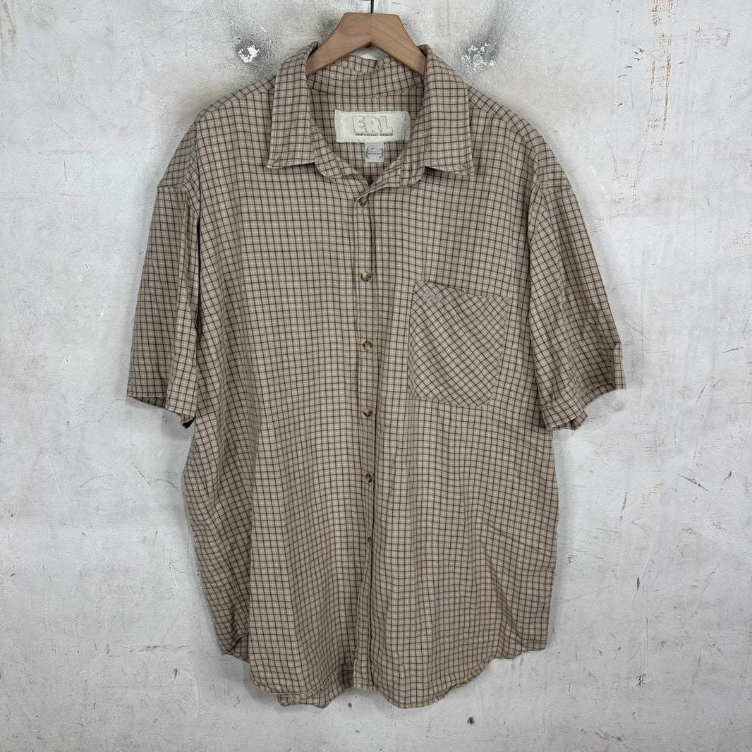 ERL Plaid Logo S/S Buttoned Shirt