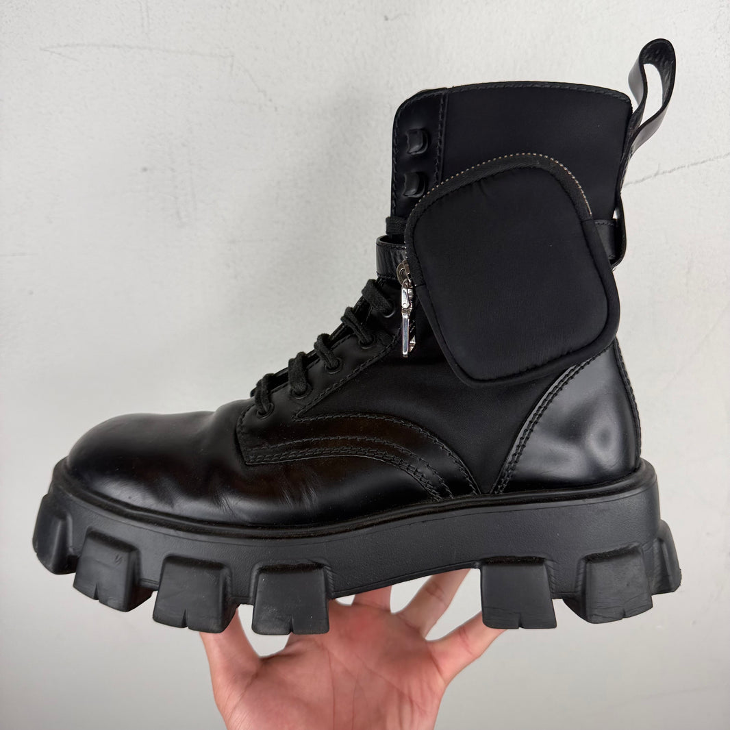 Prada Monolith Cargo Combat Boots