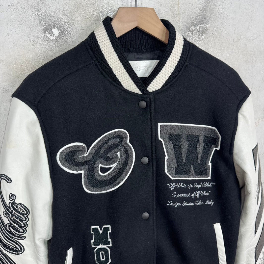 Off White Black/White Varsity Jacket